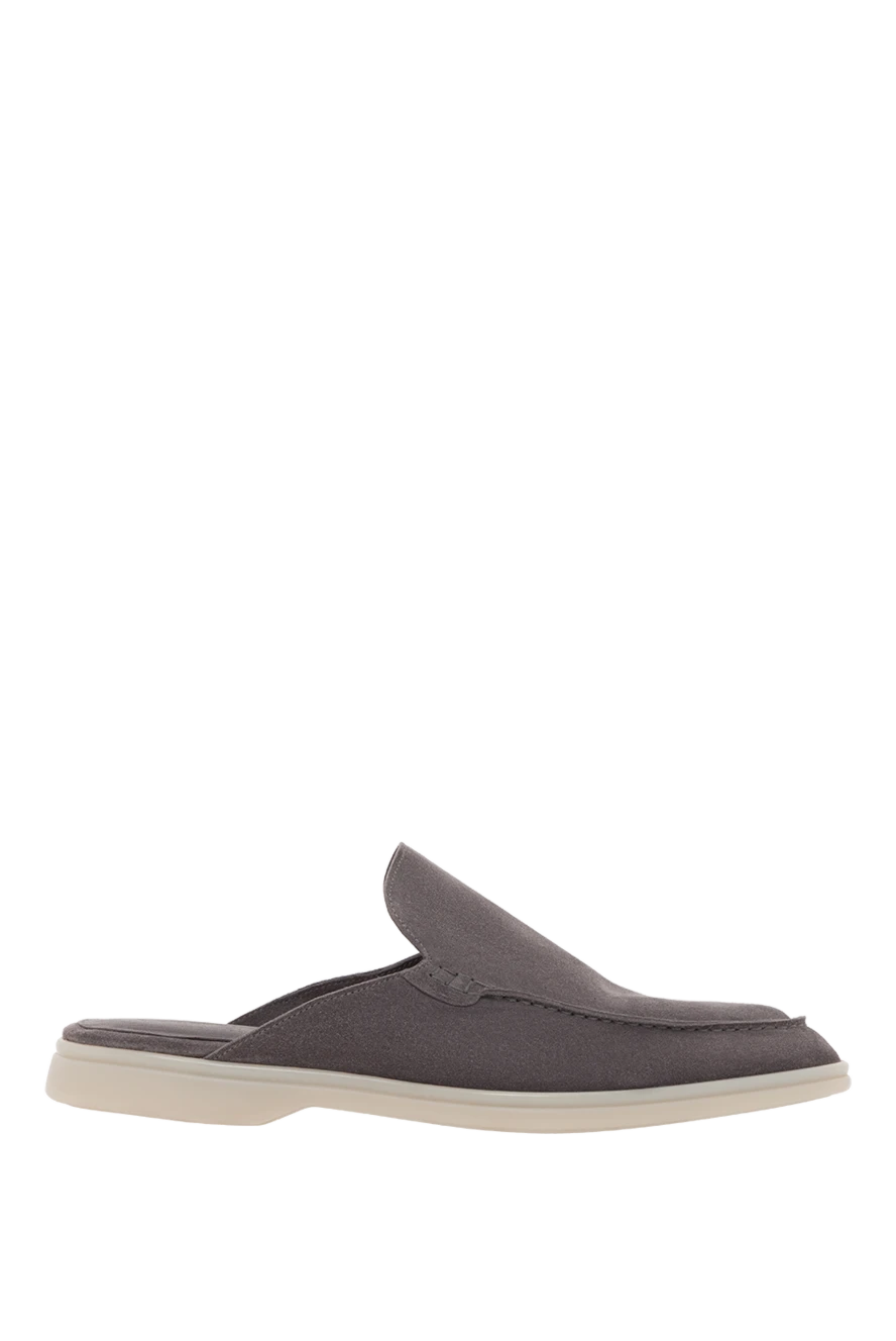 Cesare di Napoli men's gray suede slippers 187538 - photo 1