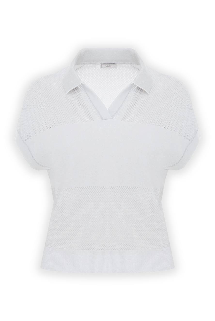 Peserico рубашка поло из чистого хлопкового креп-трикотажа серая 187660 - фото 1