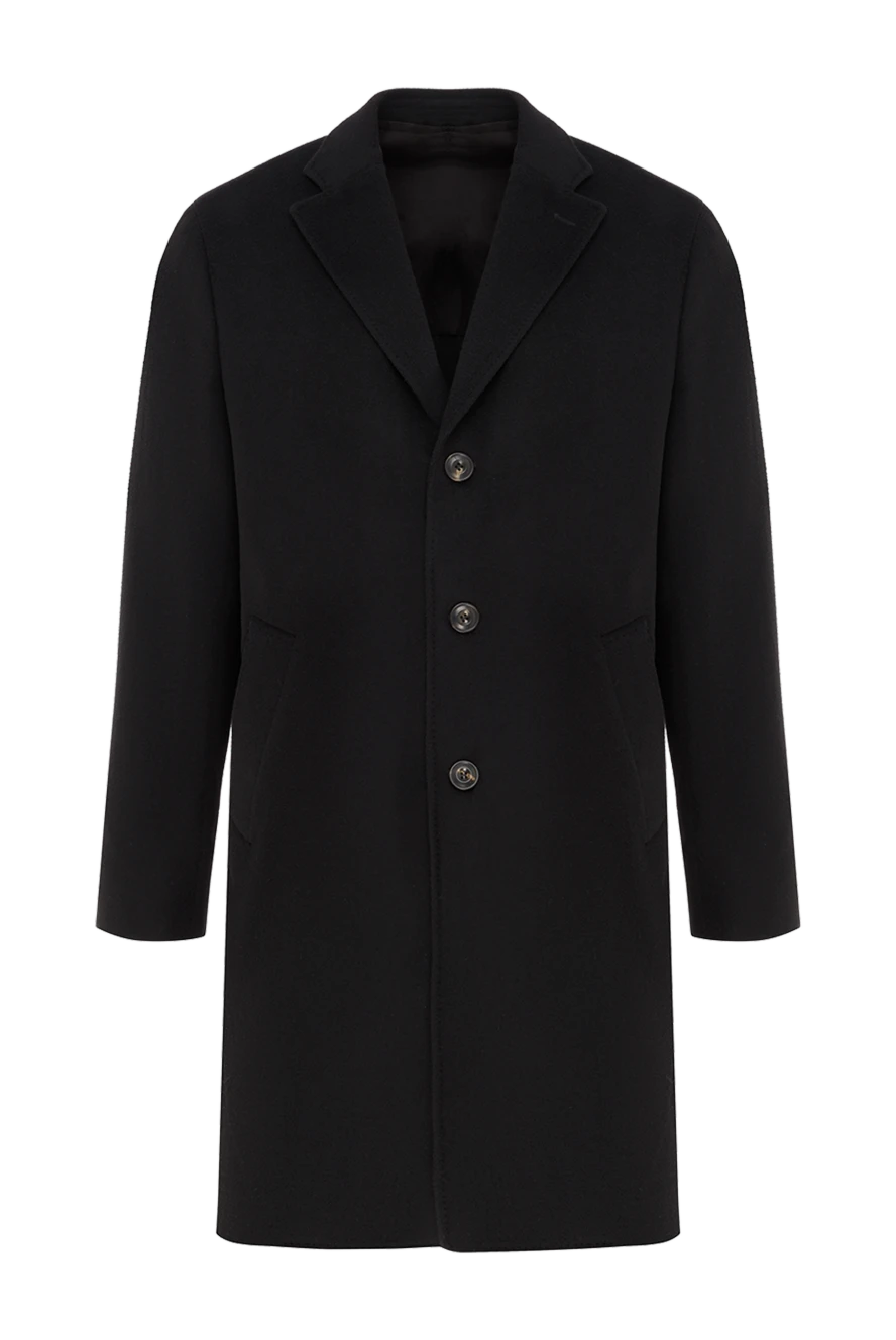 Lubiam однобортное черное пальто из шерсти мужское 187706 - фото 1