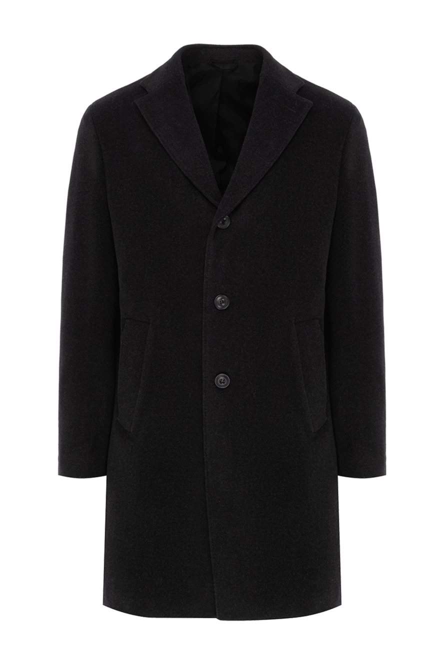 Lubiam шерстяное однобортное пальто черное мужское 187707 - фото 1