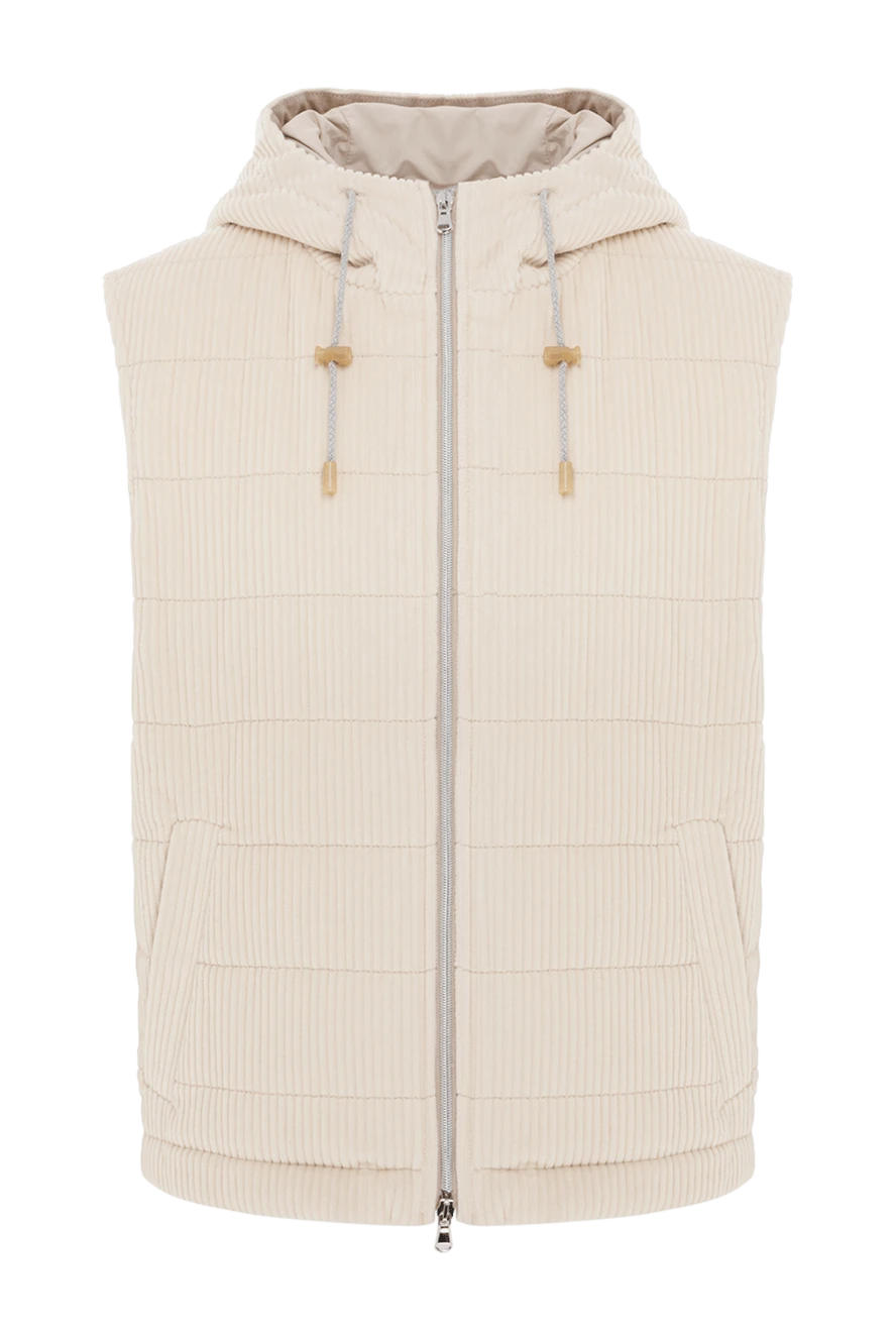 Lubiam ерлерге арналған капюшоны бар піл сүйегінен жасалған барқыт жилет 187723 - фото 1