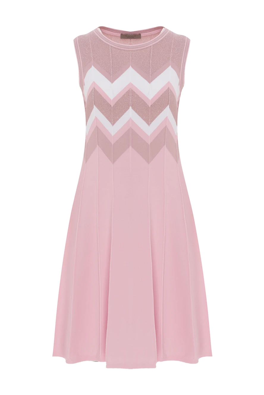 D.Exterior розовое трикотажное платье с геометрическим орнаментом 187769 - фото 1