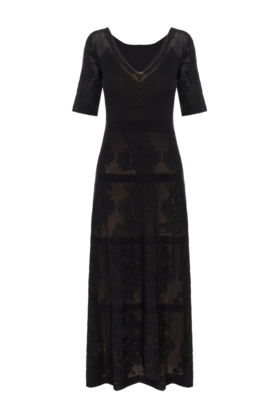 D.Exterior кружевное макси- платье с цветочным узором черное 187778 - фото 1