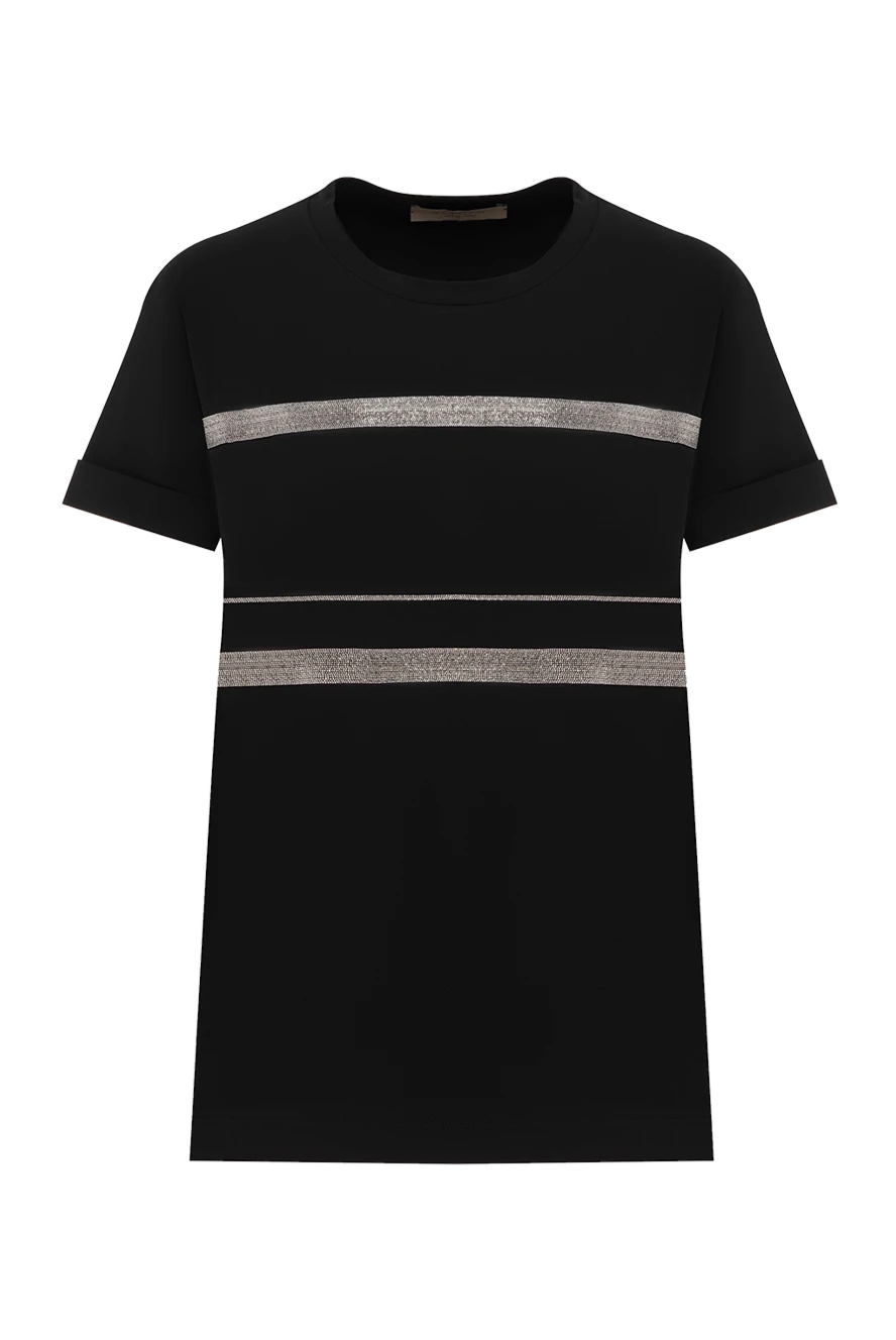 D.Exterior әйелдерге арналған қара monili тримді футболка 187781 - фото 1