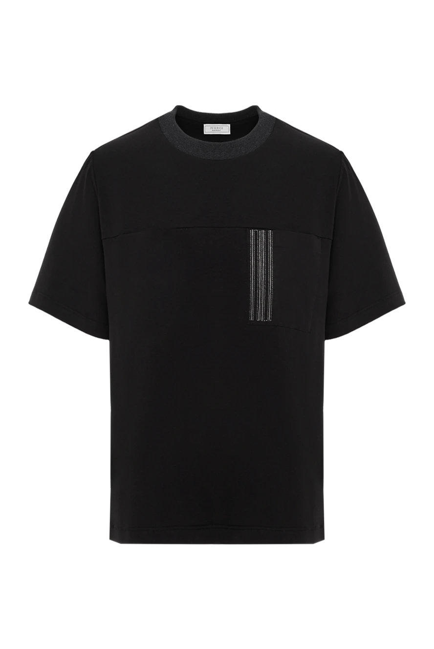Peserico черная футболка с карманом из хлопка 187800 - фото 1
