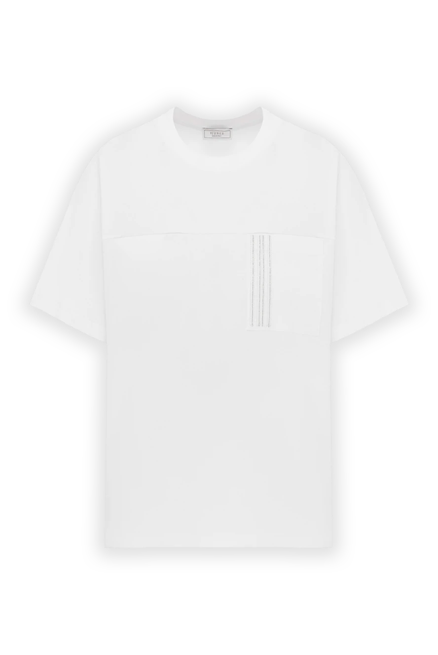 Peserico белая футболка с карманом из хлопка 187801 - фото 1