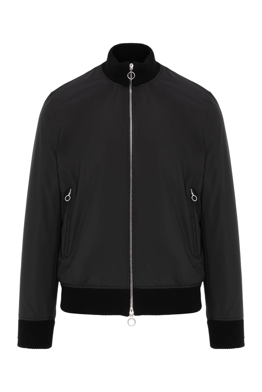 Seraphin куртка мужская с вставками из кожи крокодила черная 187892 - фото 1