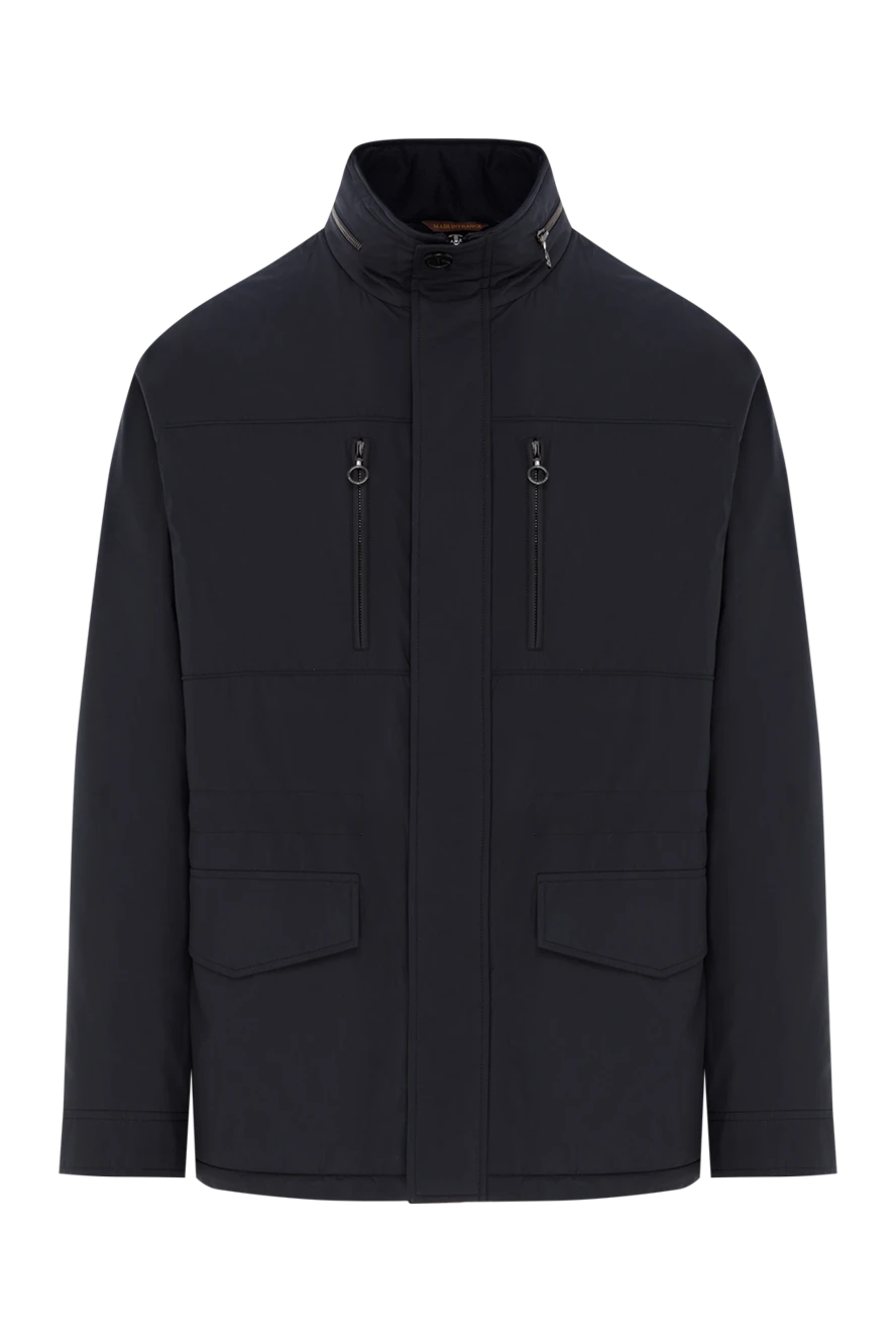 Seraphin синяя мужская куртка из нейлона с воротником стойкой 187916 - фото 1