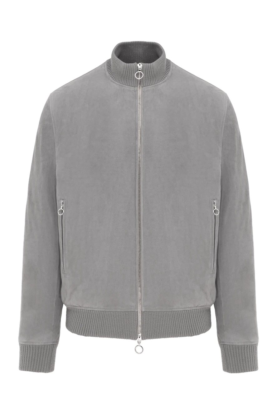 Seraphin замшевая куртка на меху серая мужская 187919 - фото 1