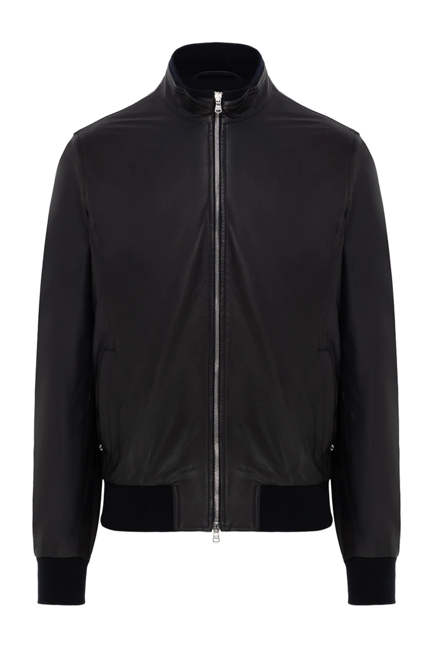 Barba Napoli черная куртка fox из натуральной кожи на молнии 187946 - фото 1