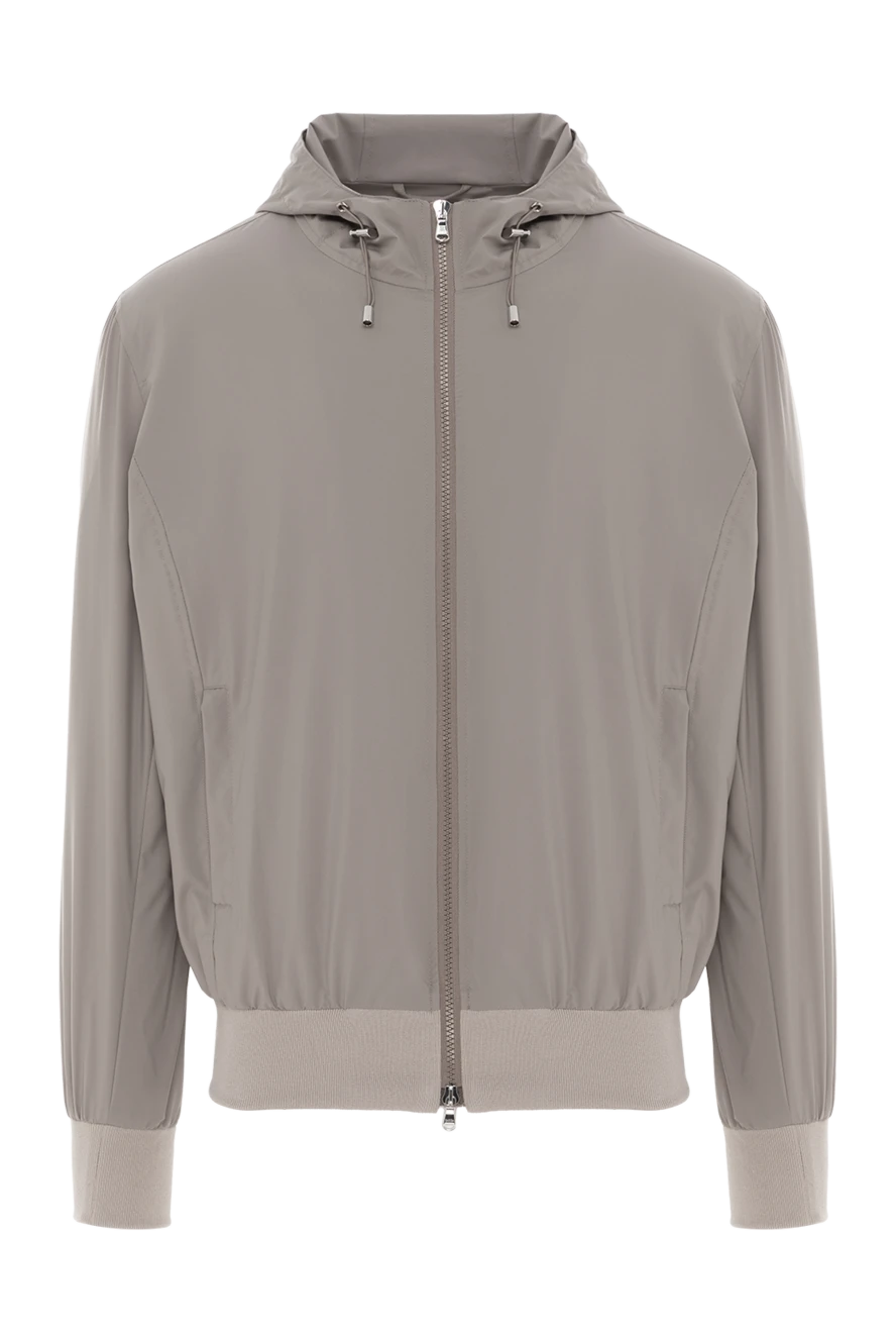 Barba Napoli сыдырмалы капюшоны бар бежевый ерлер курткасы 187948 - фото 1