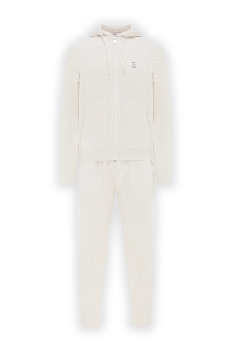 Brunello Cucinelli спортивный костюм из хлопка белый с капюшоном 187988 - фото 1