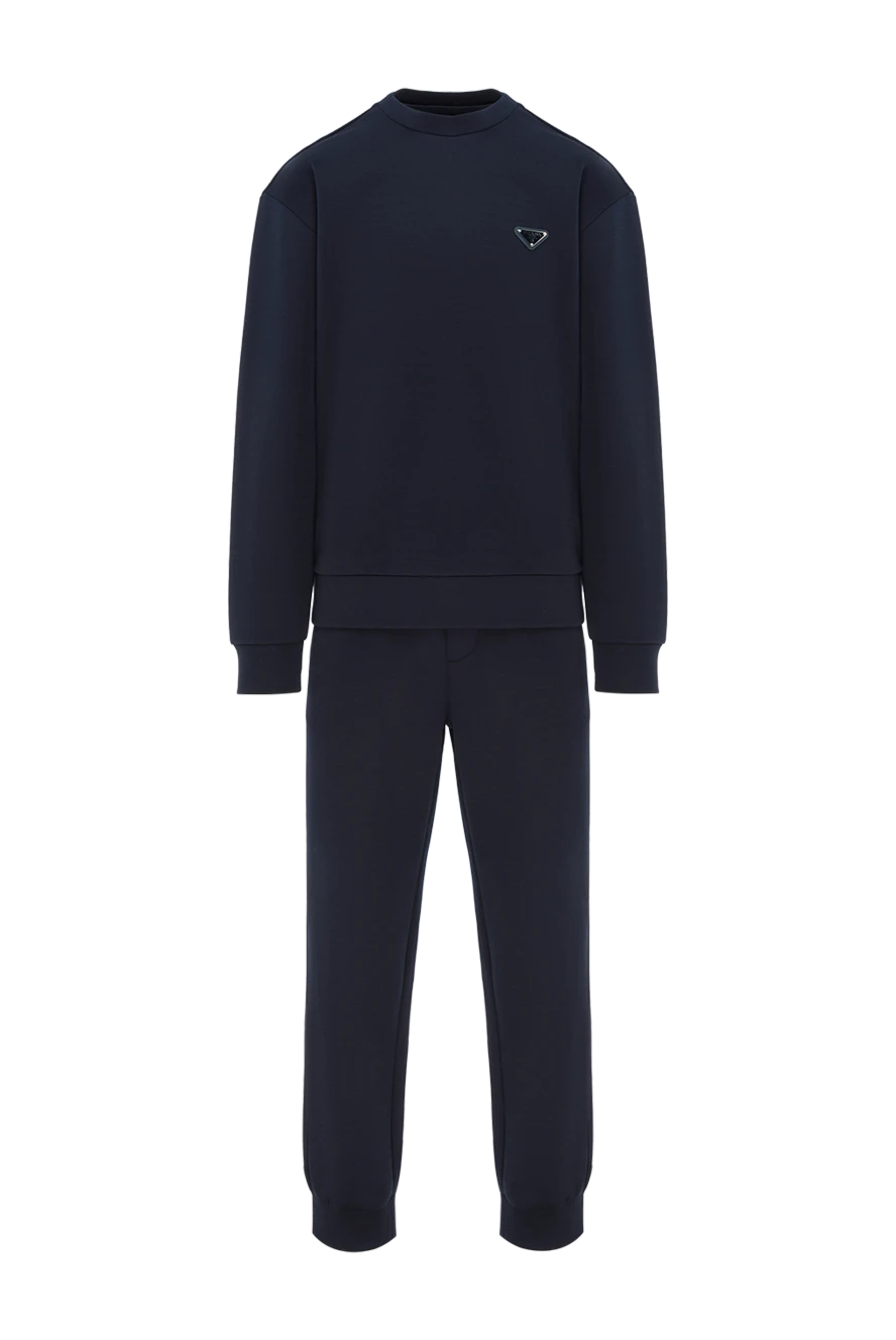 Prada ерлерге арналған қара көк логотипі бар спорттық костюм 187990 - фото 1