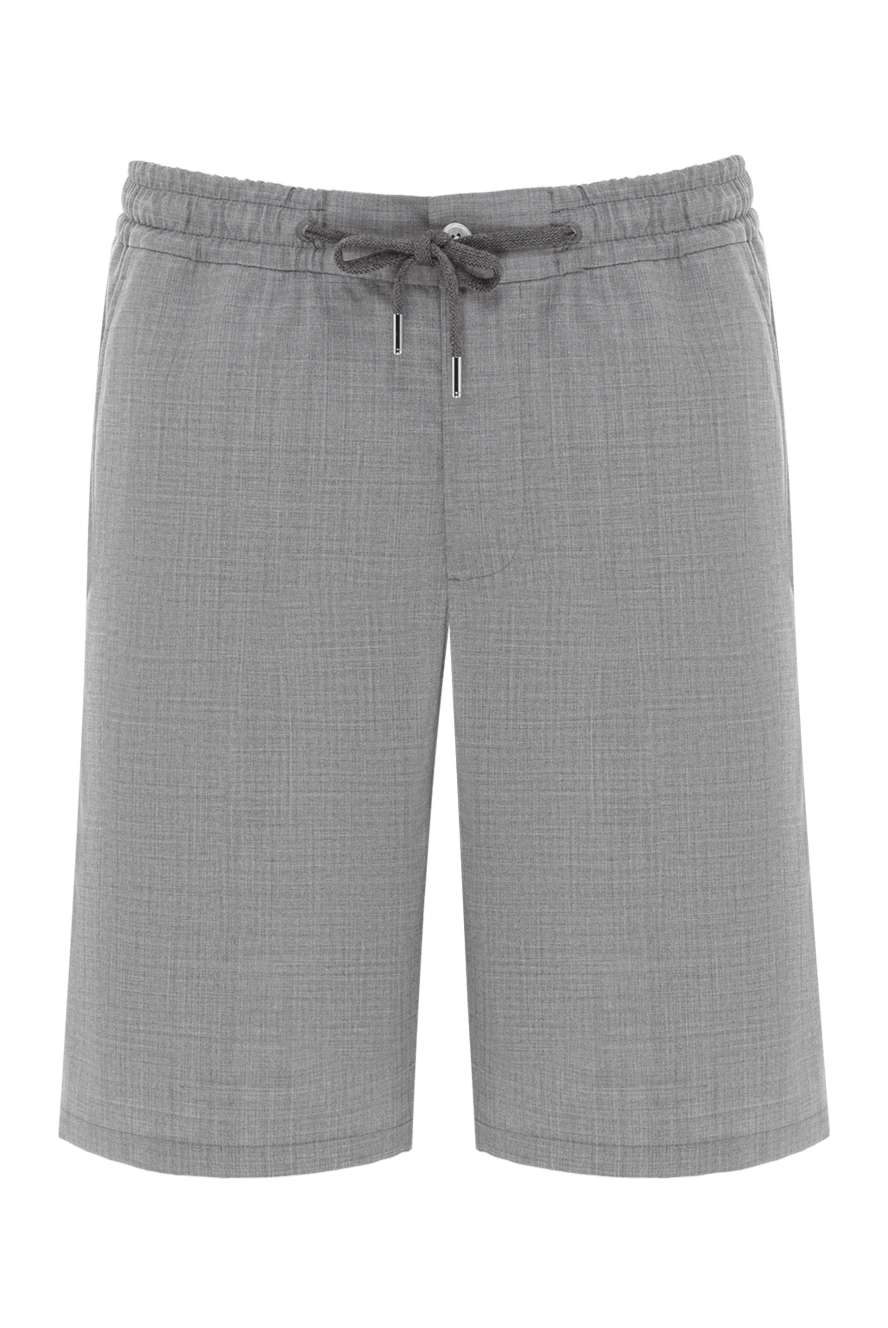 Cesare di Napoli ерлерге арналған сұр жүнді галстук бермуд шорттары 187991 - фото 1