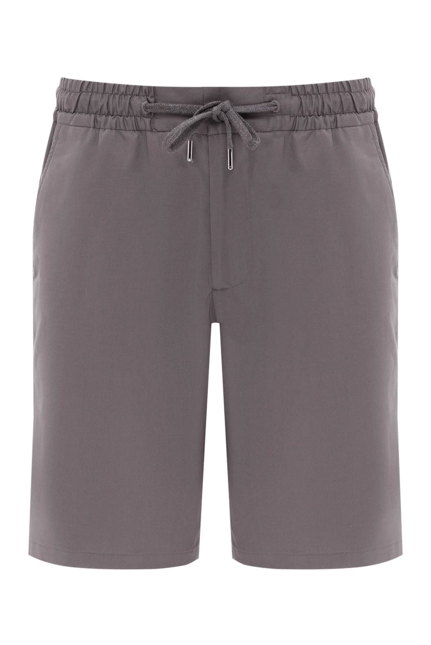 Cesare di Napoli men's gray cotton silk tie bermuda shorts 187992 - photo 1