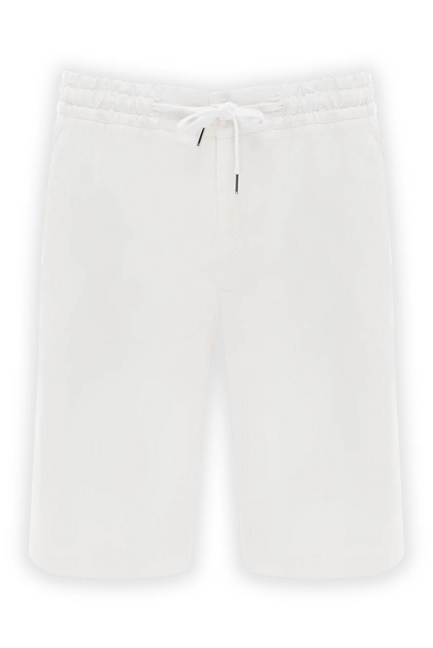 Cesare di Napoli зығыр және жүннен жасалған иірілген жіптері бар ерлерге арналған бермуд шорттары, ақ 187993 - фото 1