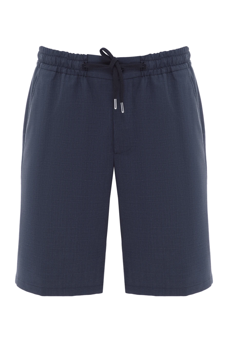 Cesare di Napoli men's blue wool bermuda shorts 187996 - photo 1
