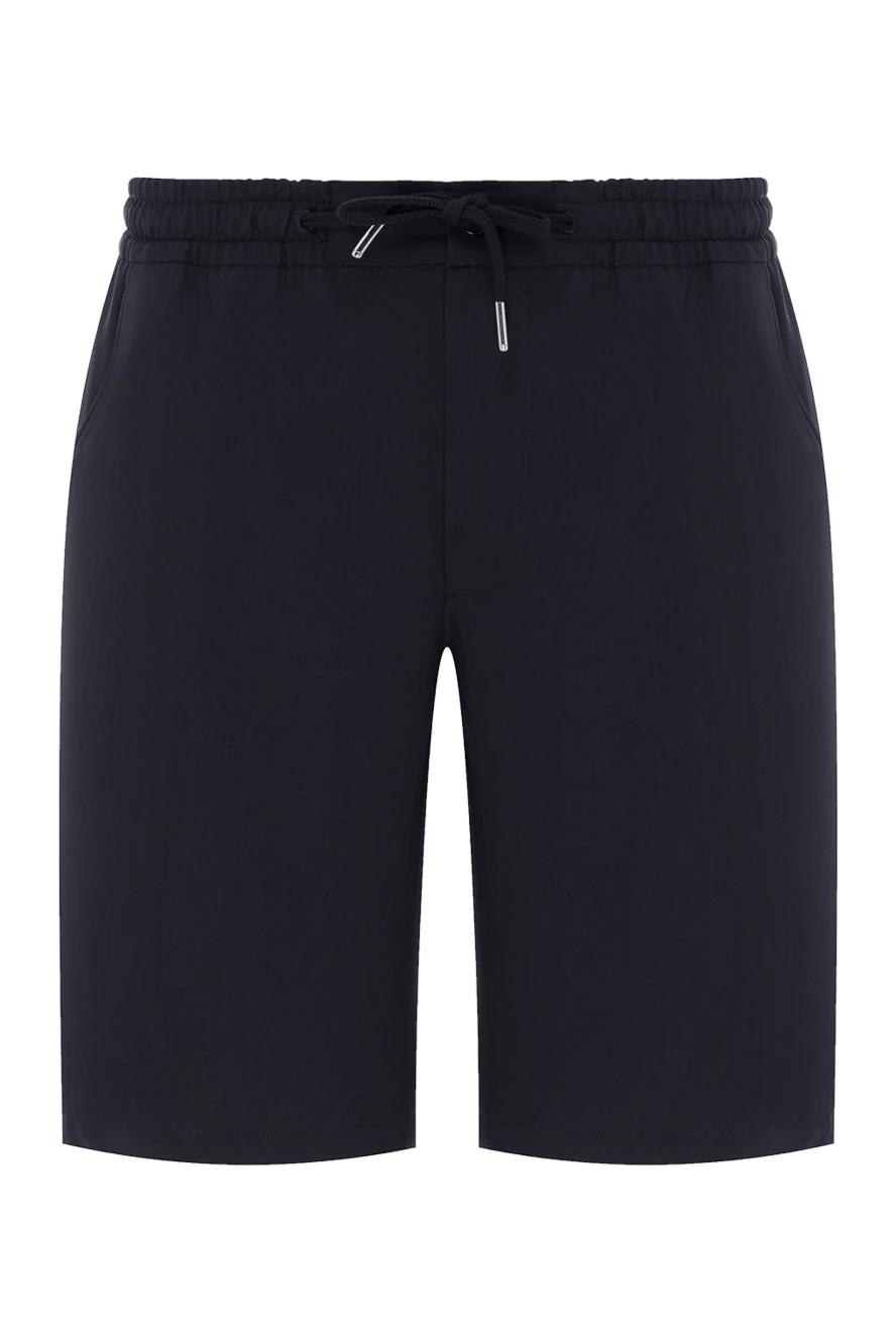 Cesare di Napoli blue men's wool shorts with drawstring 187998 - photo 1