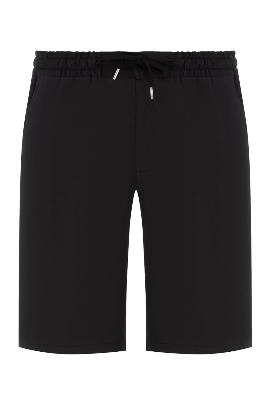 Cesare di Napoli basic cotton and silk drawstring shorts black 188008 - photo 1