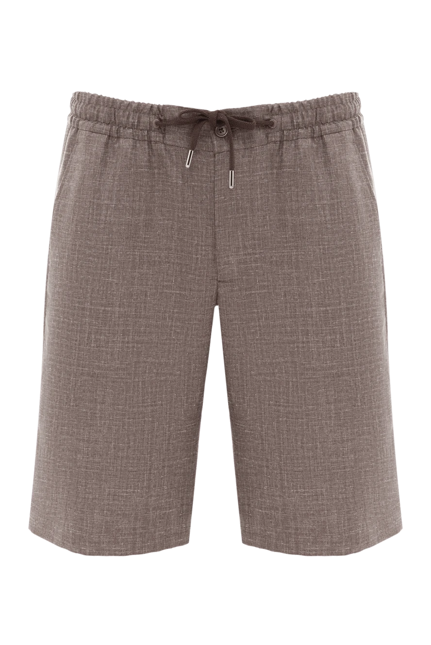 Cesare di Napoli men's brown bermuda shorts with drawstring 188011 - photo 1