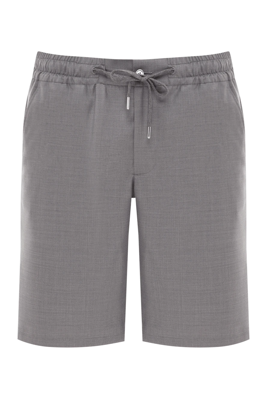 Cesare di Napoli ерлерге арналған жүннен жасалған сұр шорт 188016 - фото 1