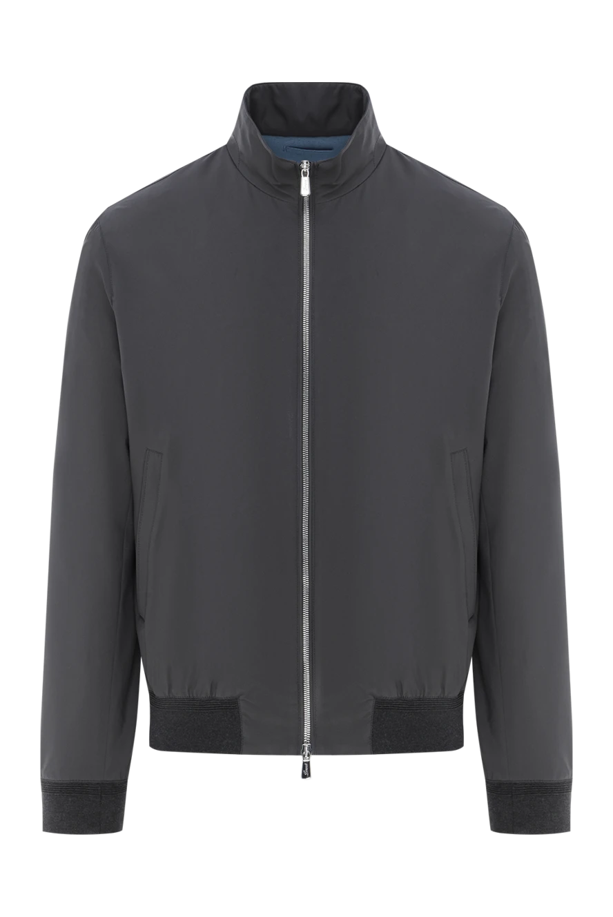 Lenoci grey bomber jacket with zip men's 188019 - photo 1