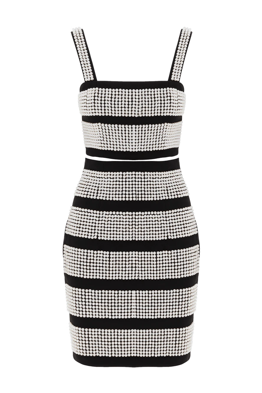 Beaded Skirt Suit Black Women