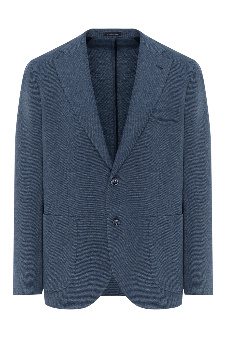 Sartoria Latorre пиджак с крупным плетением и мягкой посадкой в приглушённом сине-сером оттенке 188108 - фото 1