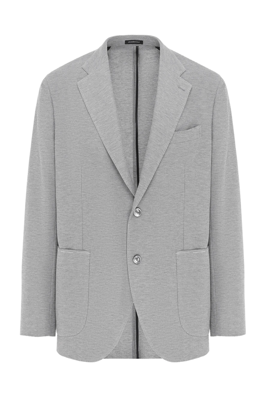 Sartoria Latorre пиджак мужской классический серый из хлопка 188121 - фото 1