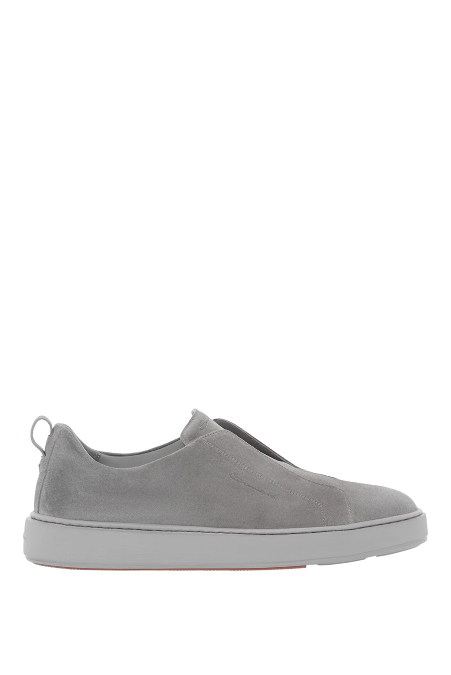 Santoni ерлерге арналған сұр күдері сырғымалы кроссовкалар 188189 - фото 1