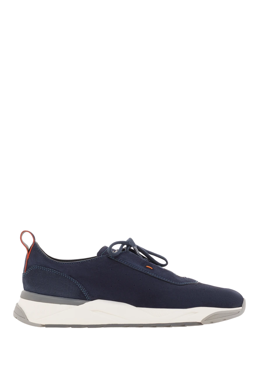 Santoni lightweight nubuck sneakers for men blue 188191 - photo 1