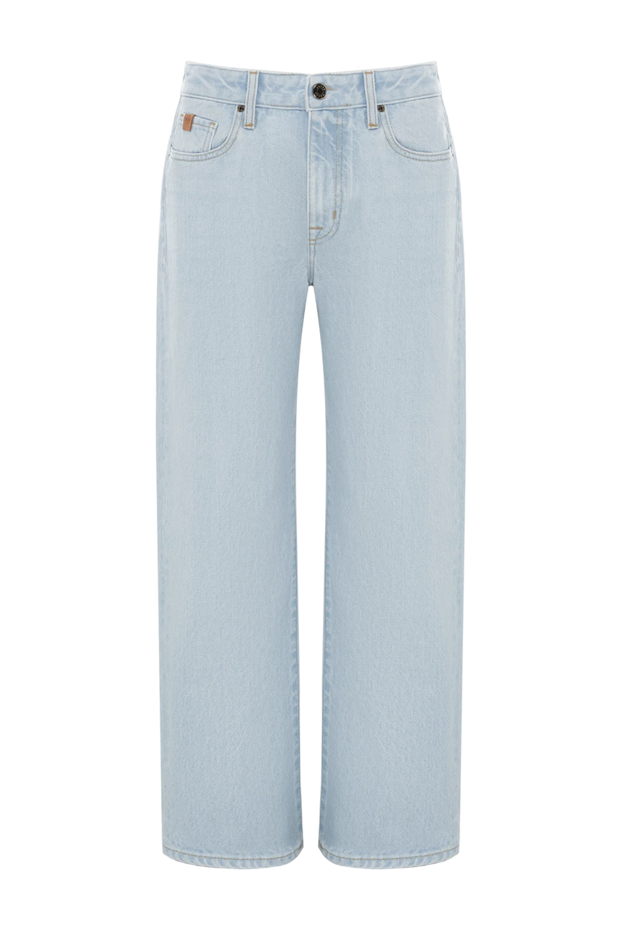 Jacob Cohen широкие джинсы прямого кроя голубые женские 188224 - фото 1