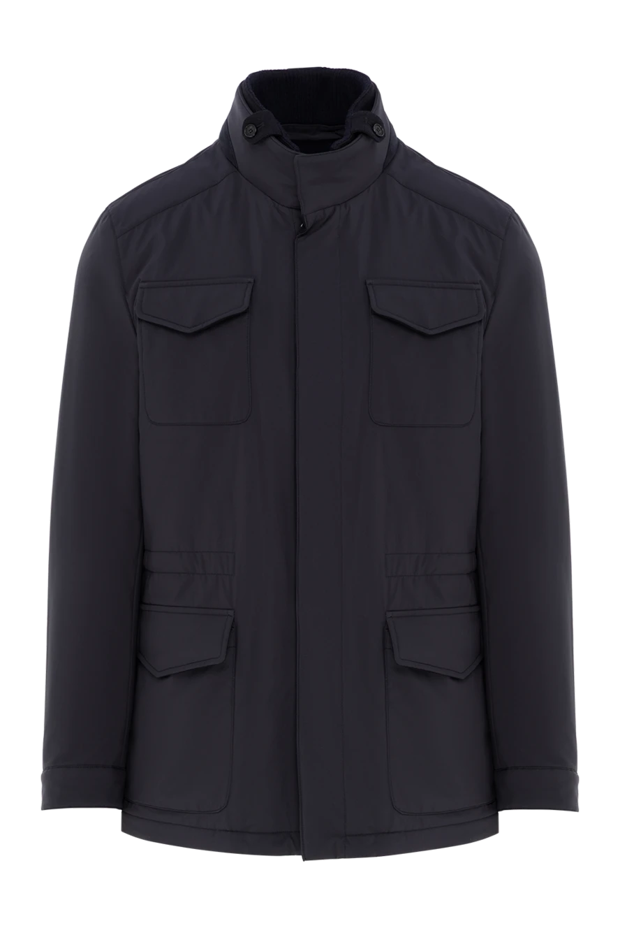 Enrico Mandelli куртка мужская в стиле танкер синего цвета 188272 - фото 1