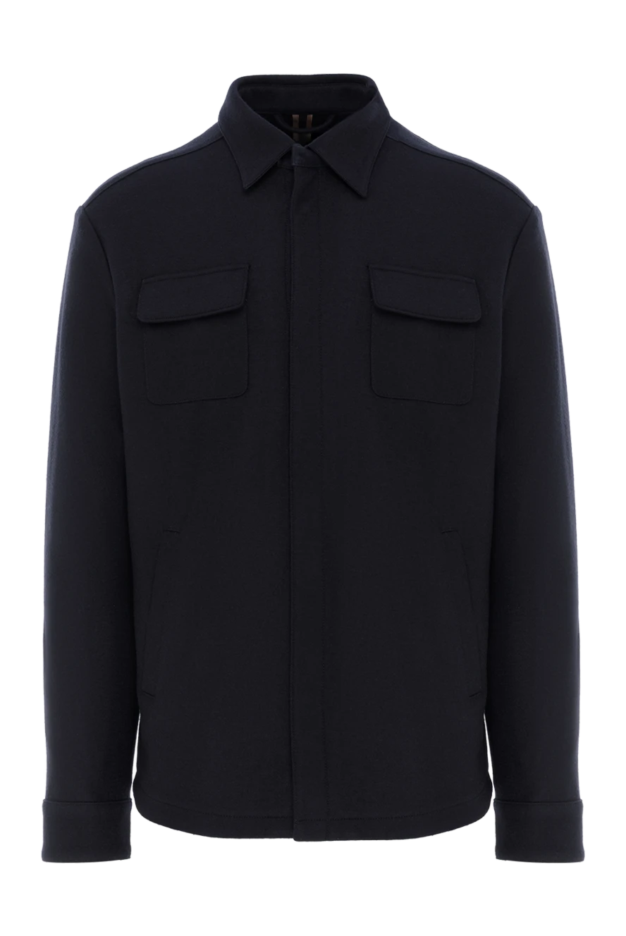 Enrico Mandelli кашемировая куртка синего цвета мужская 188273 - фото 1