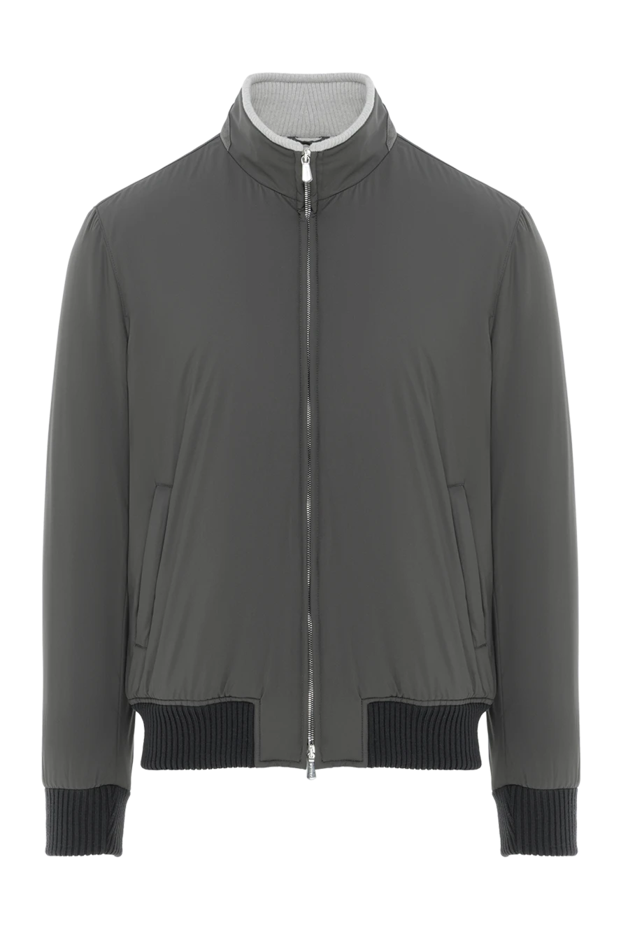 Enrico Mandelli легкая куртка бомбер зленого цвета мужская 188275 - фото 1