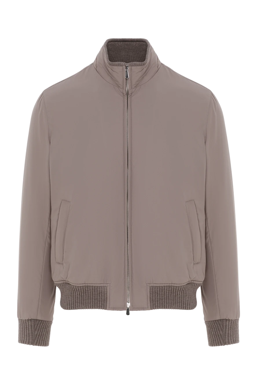 Enrico Mandelli ерлерге арналған жеңіл бежевый бомбардир күрте 188286 - фото 1