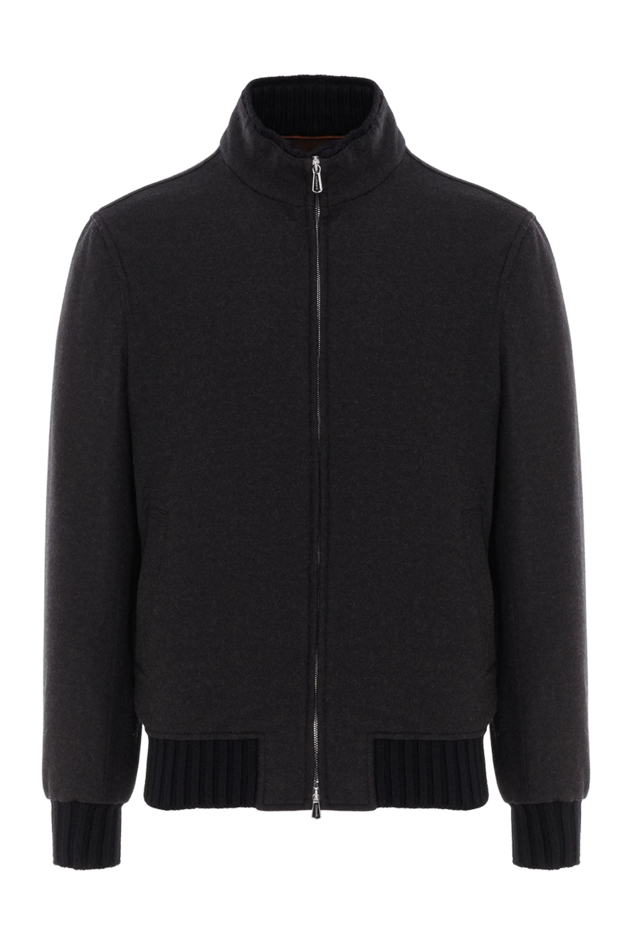 Enrico Mandelli ерлерге арналған найзағайлы көк түсті кашемир курткасы 188287 - фото 1