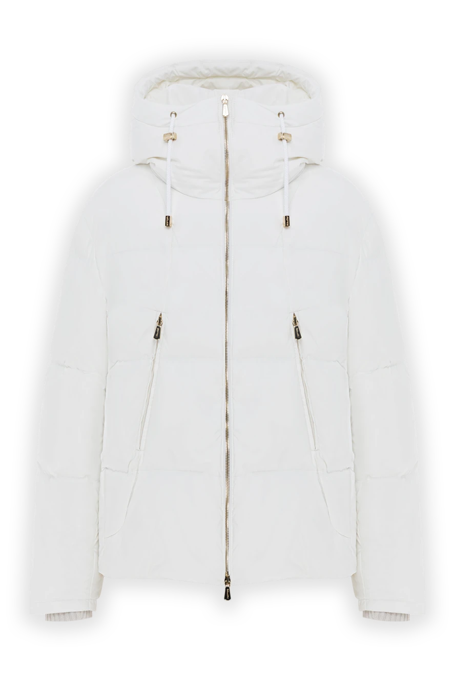 Enrico Mandelli әйелдерге арналған капюшоны бар ақ жеңіл төменгі күрте 188297 - фото 1