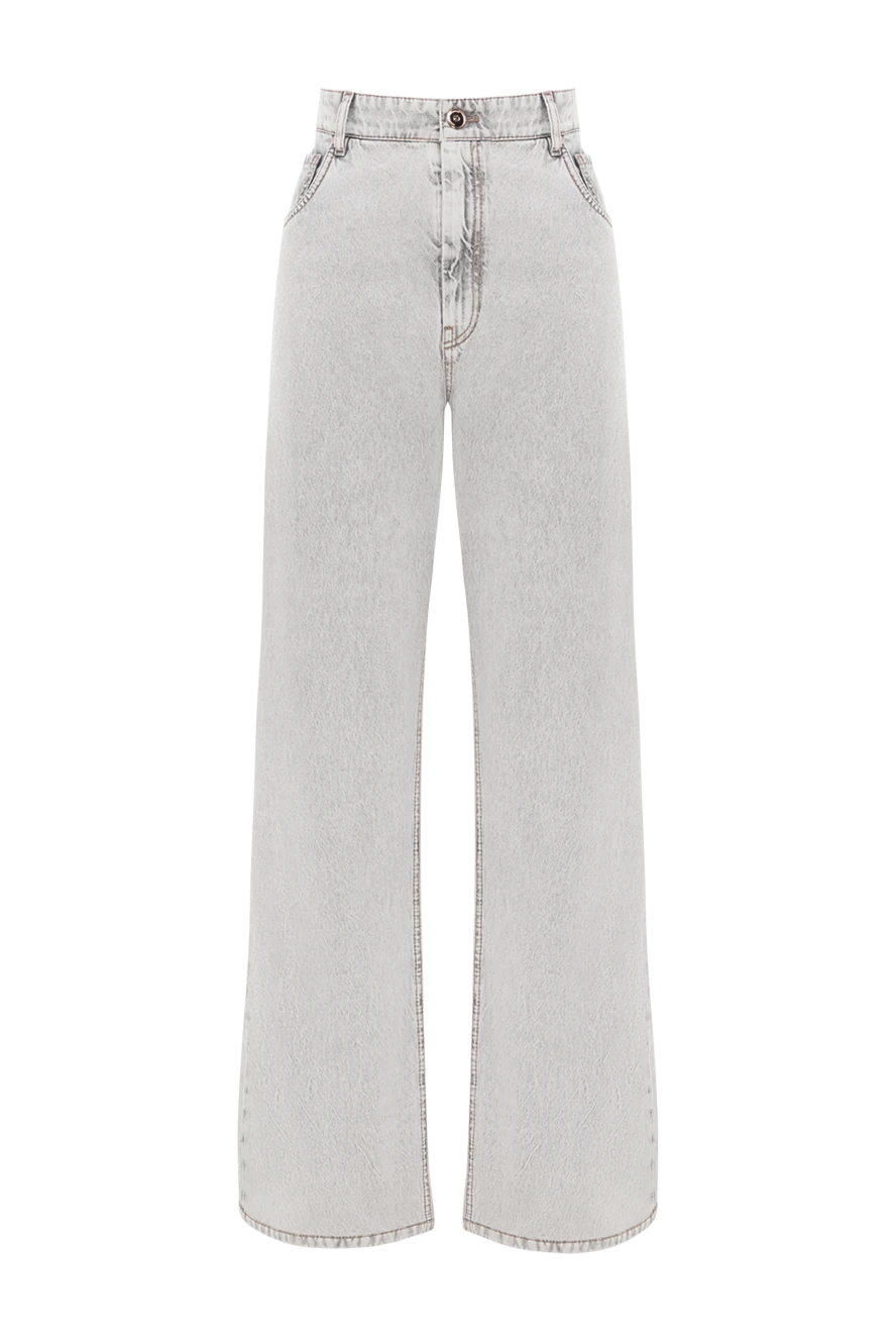 Brunello Cucinelli әйелдерге арналған ашық сұр таспен жуылған джинсы 188322 - фото 1