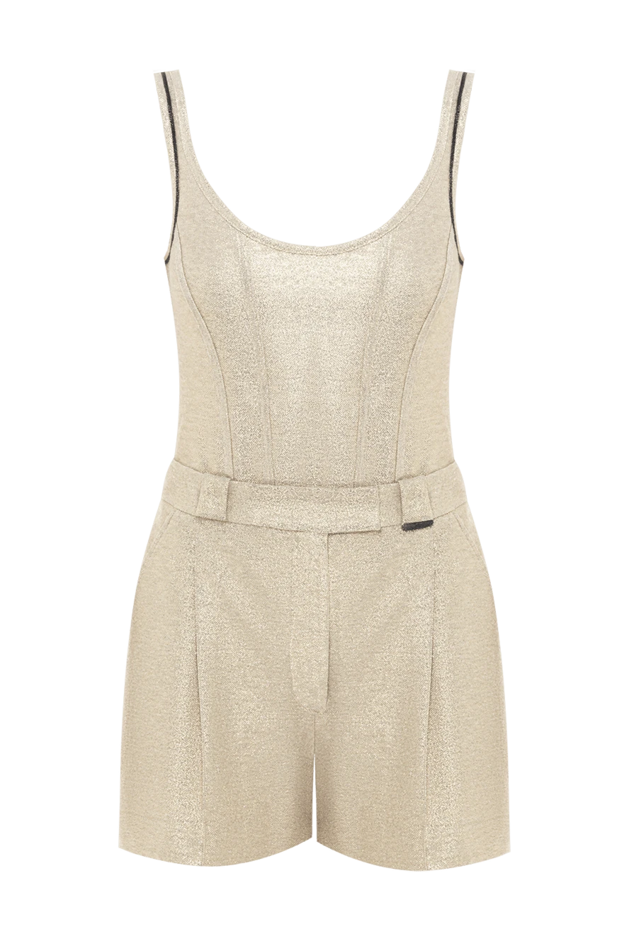 Brunello Cucinelli women's suit with shorts yellow with a chain monili 188392 - photo 1