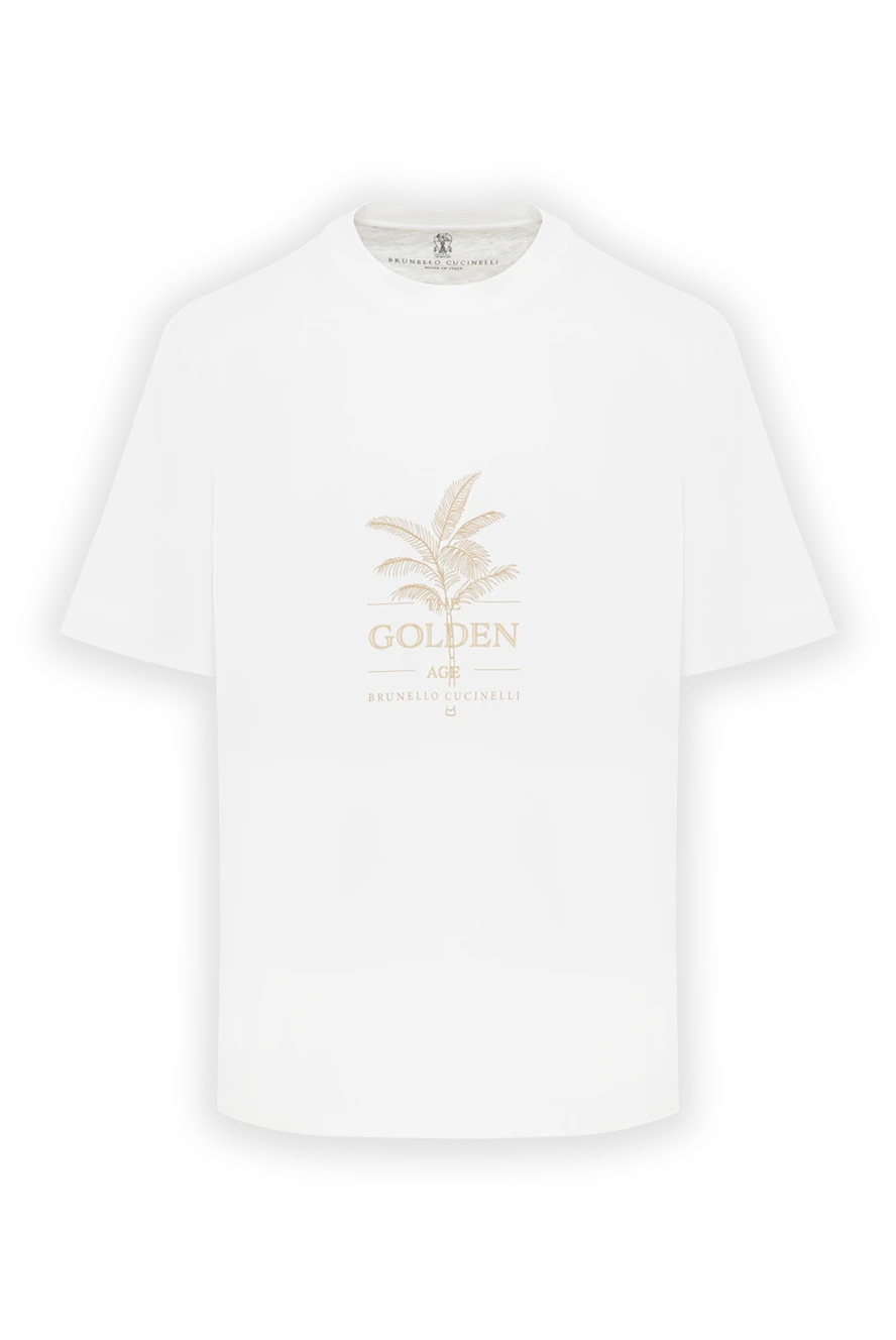 Brunello Cucinelli белая футболка мужская the golden age из хлопка 188714 - фото 1