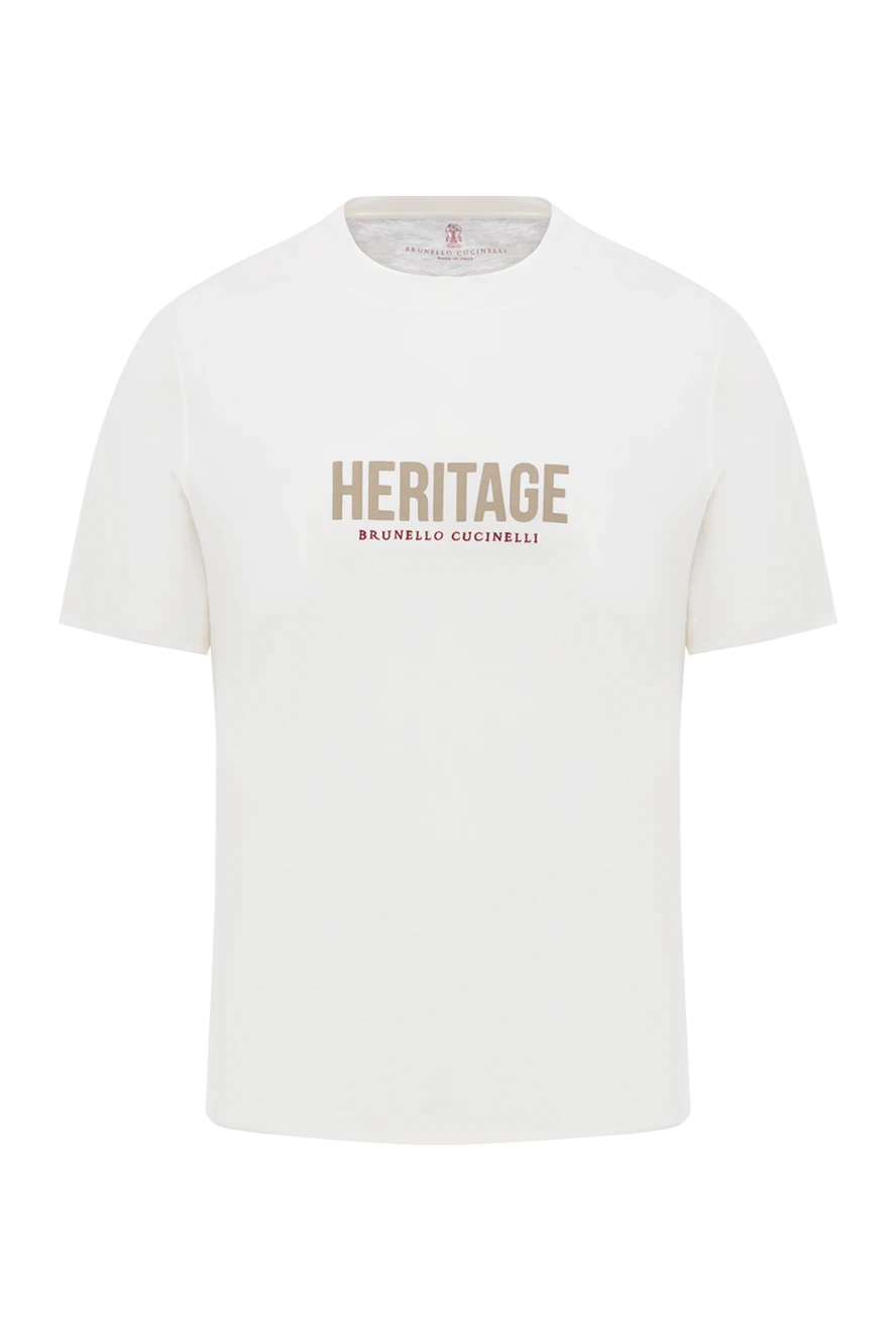 Brunello Cucinelli heritrage white cotton jersey crew neck t-shirt 188721 - photo 1