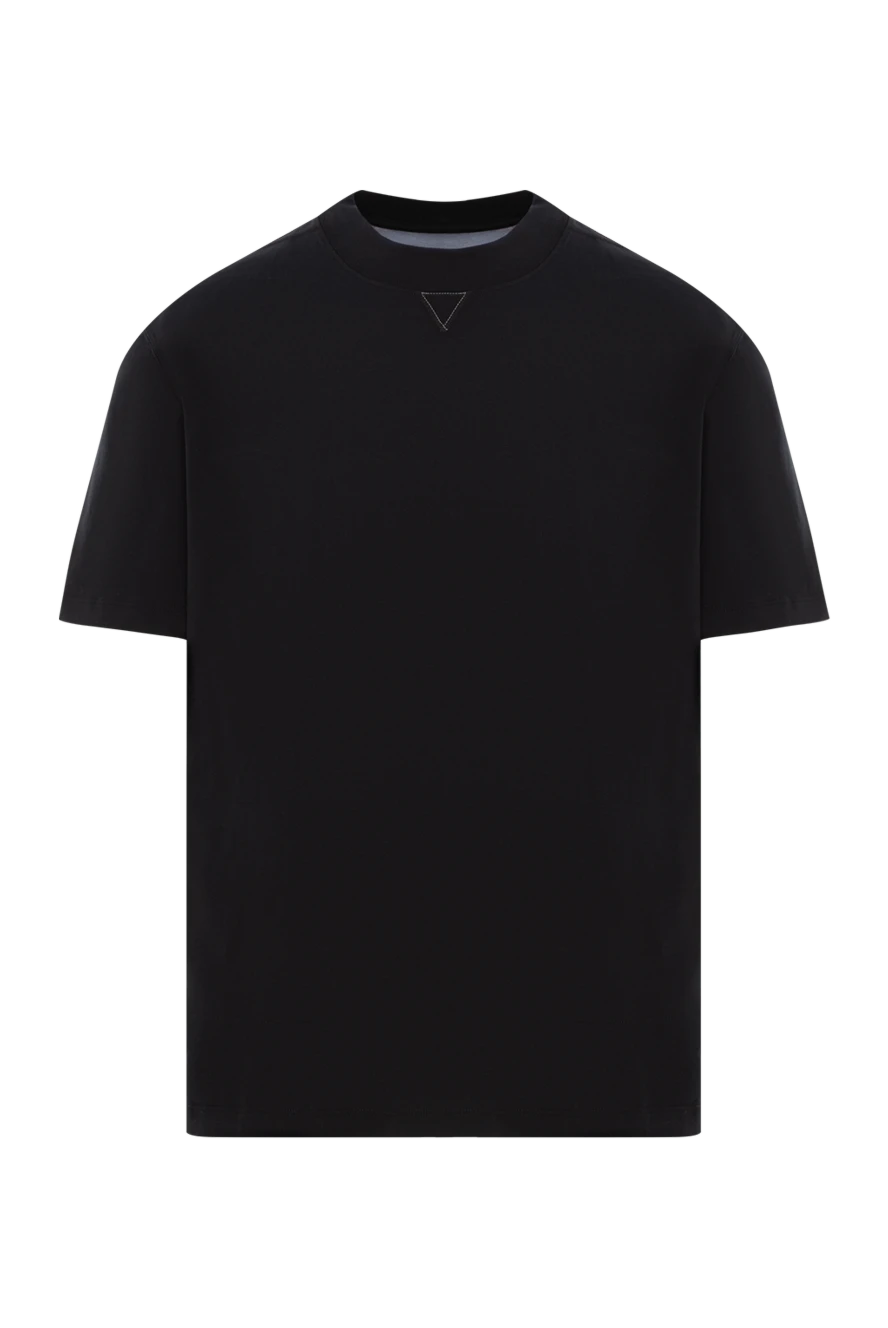 Brunello Cucinelli plain black cotton crew neck t-shirt 188771 - photo 1