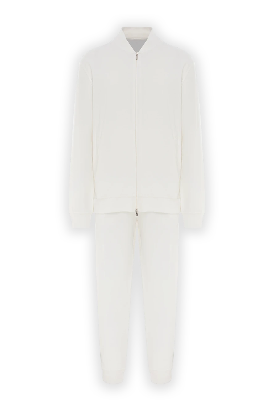 Brunello Cucinelli белый спортивный костюм из хлопка на молнии 188811 - фото 1
