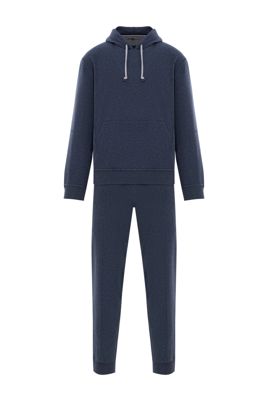 Brunello Cucinelli спортивный костюм из хлопка с капюшоном и карманом-кенгуру синий
188827 - фото 1