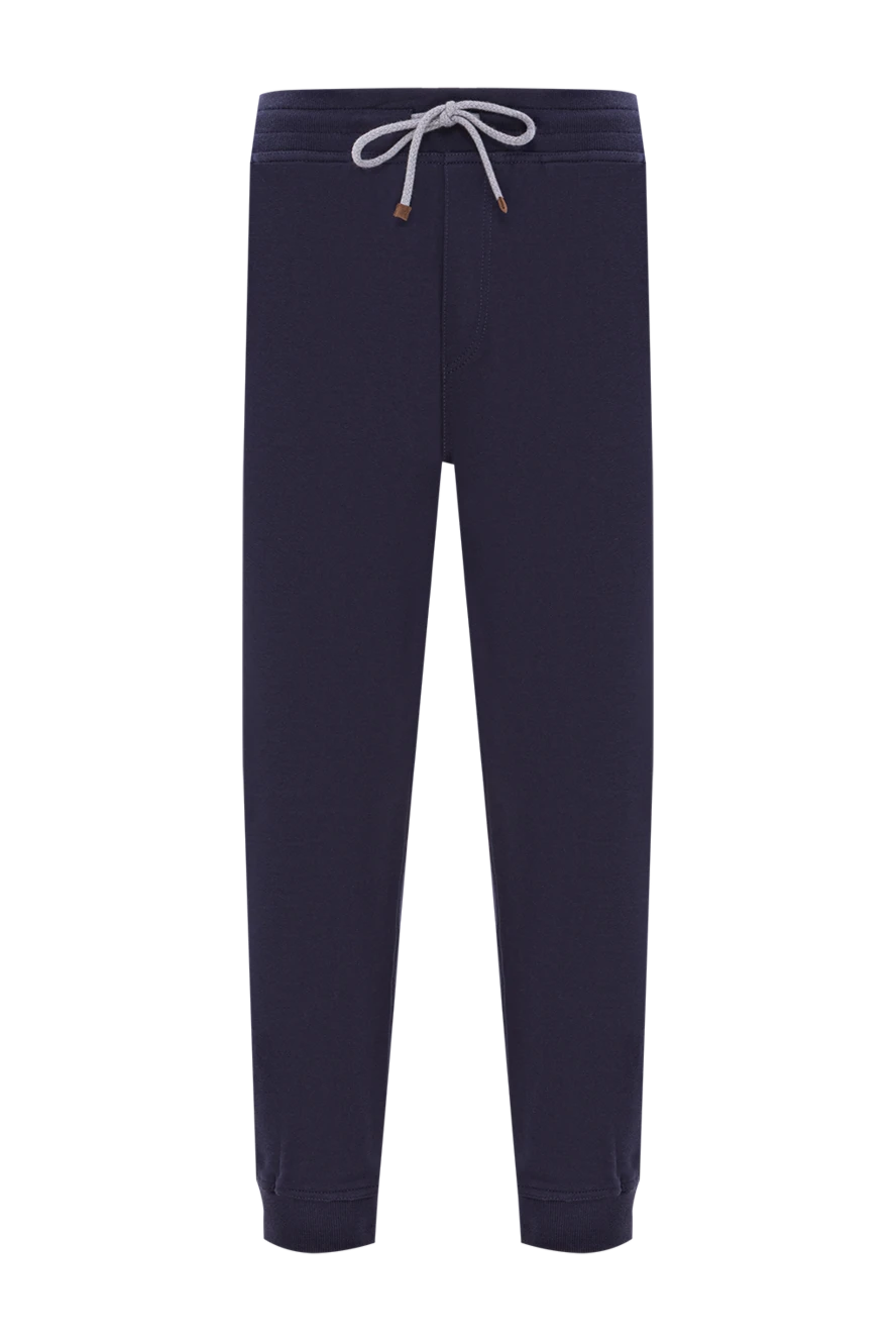 Brunello Cucinelli cotton fleece joggers blue with drawstring waistband
188829 - photo 1