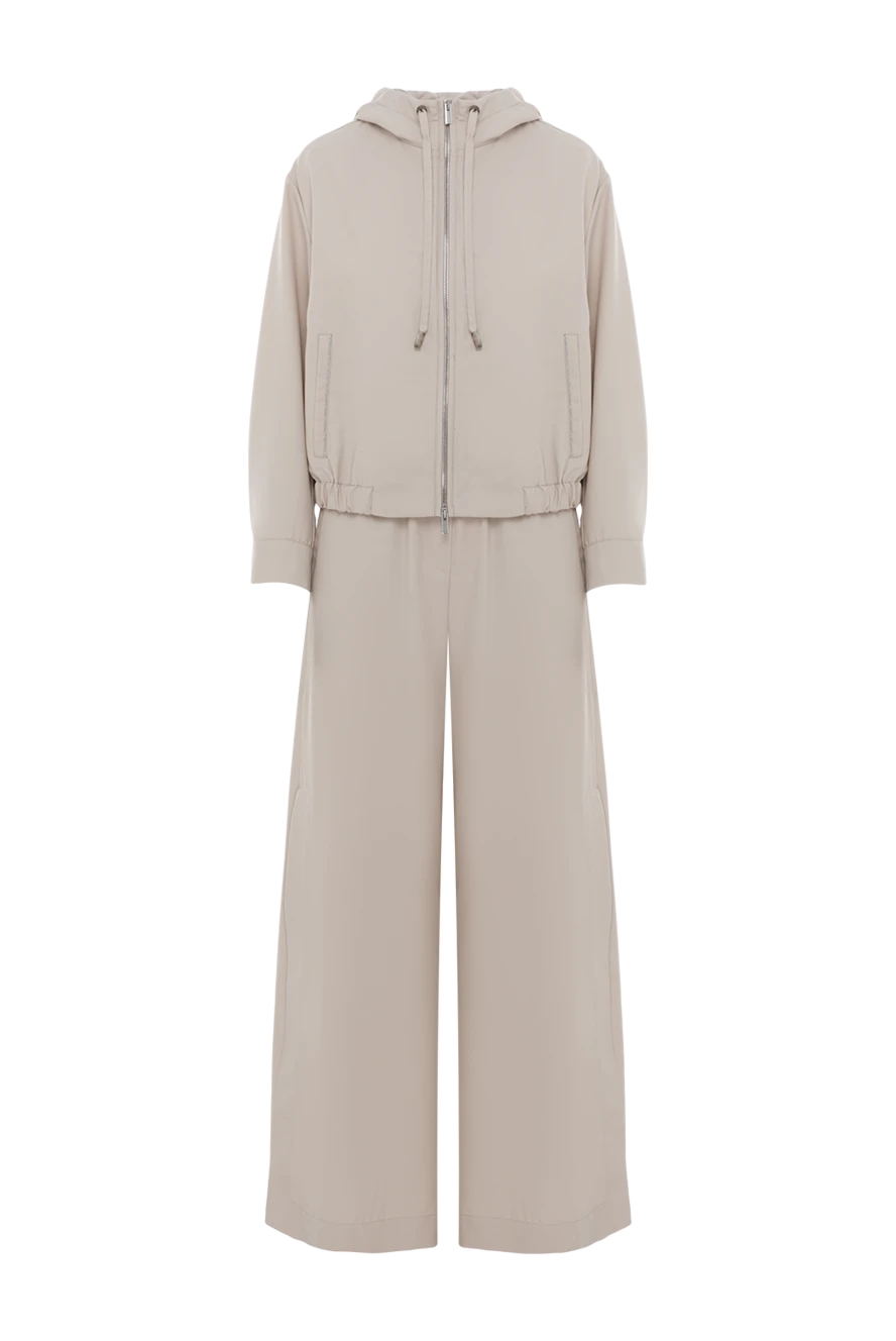 Peserico кең шалбары бар бежевый серуендеу костюмі 188882 - фото 1