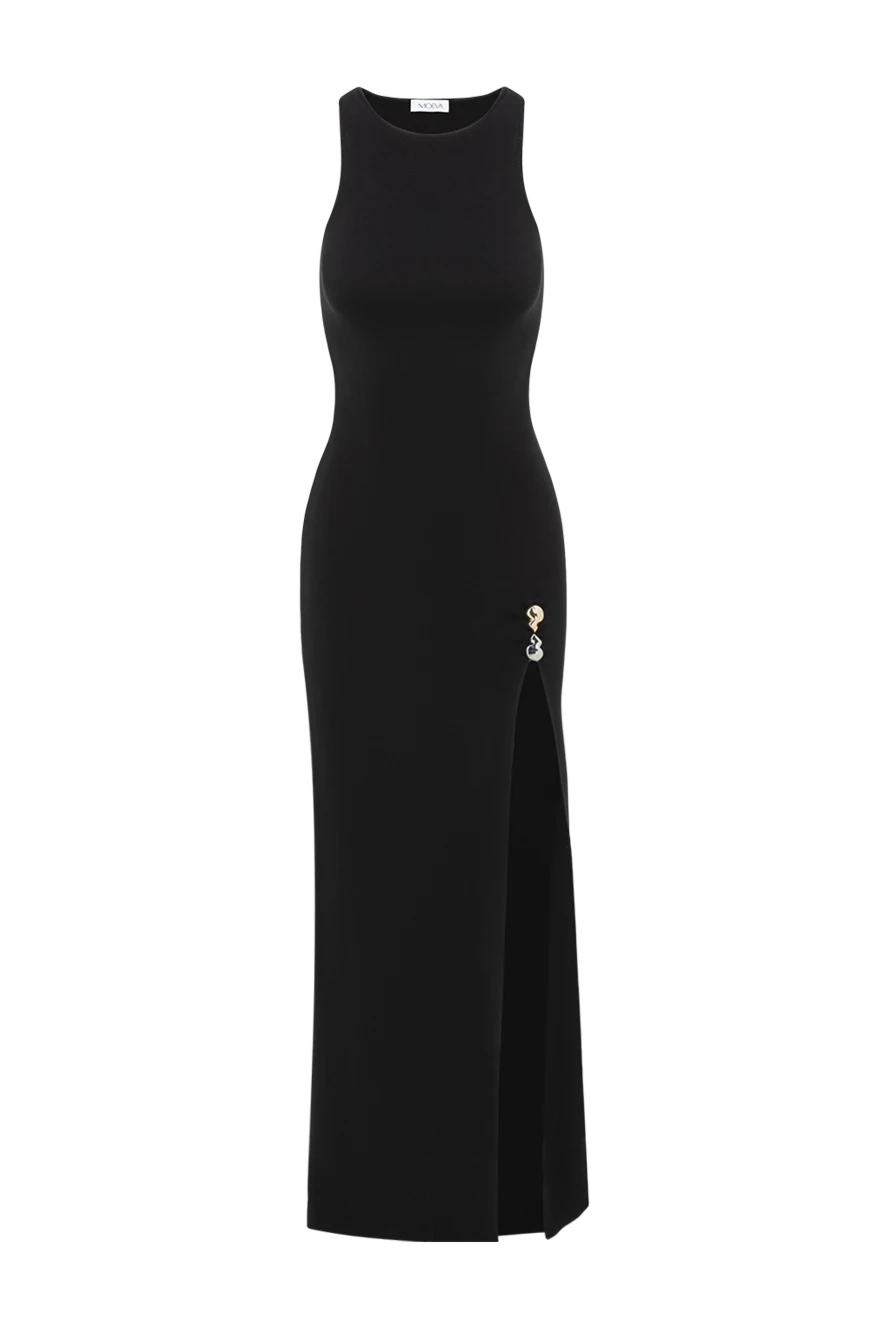 Moeva платье-макси без рукавов louisa с глубоким разрезом черное 188940 - фото 1
