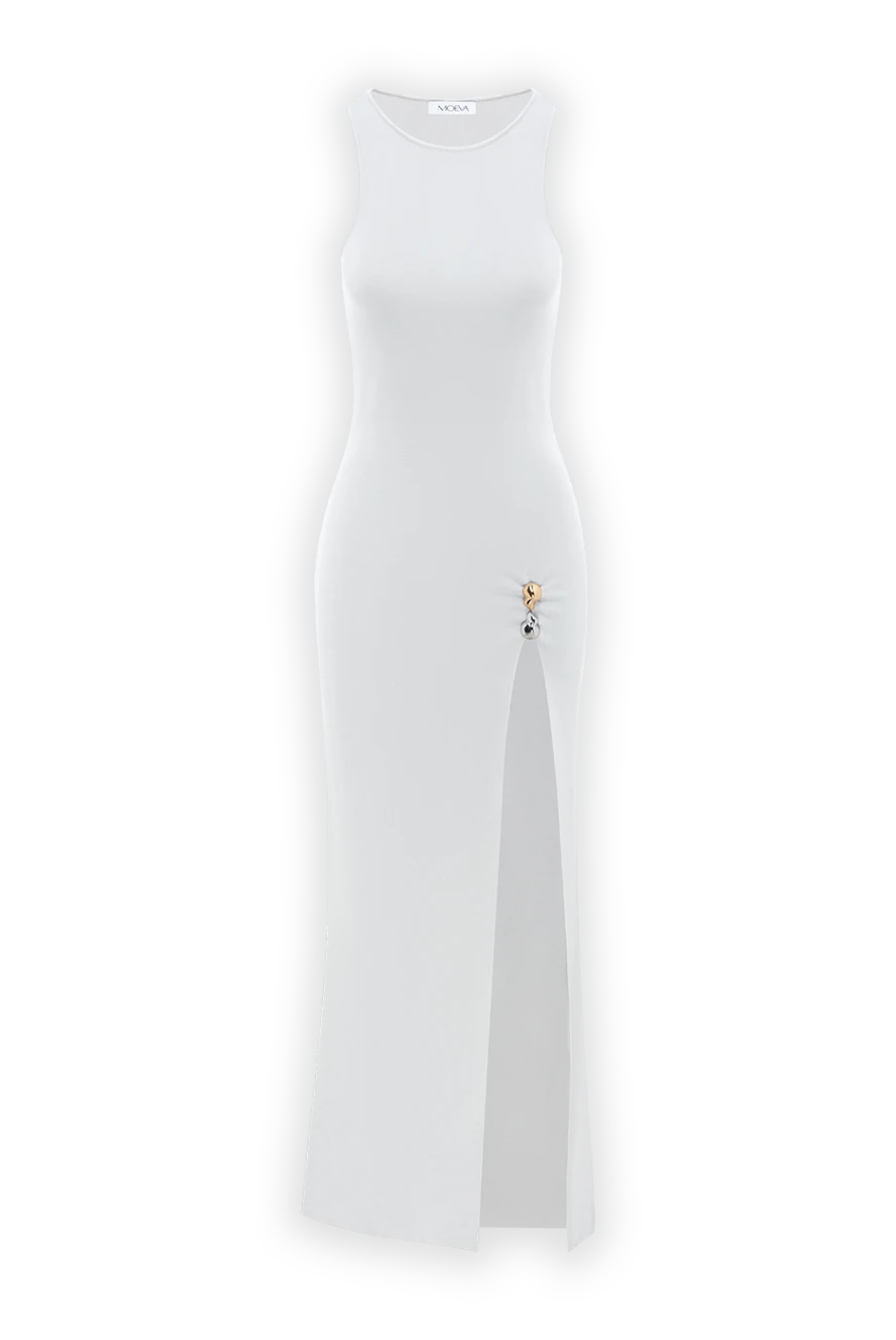 Moeva платье-макси без рукавов louisa с глубоким разрезом белое 188941 - фото 1