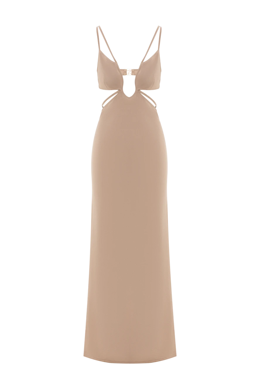 Moeva calla dress ankle length knit dress with cutouts and accents on the straps beige 188957 - photo 1